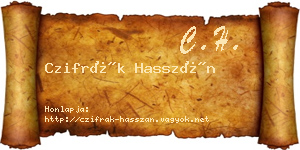Czifrák Hasszán névjegykártya